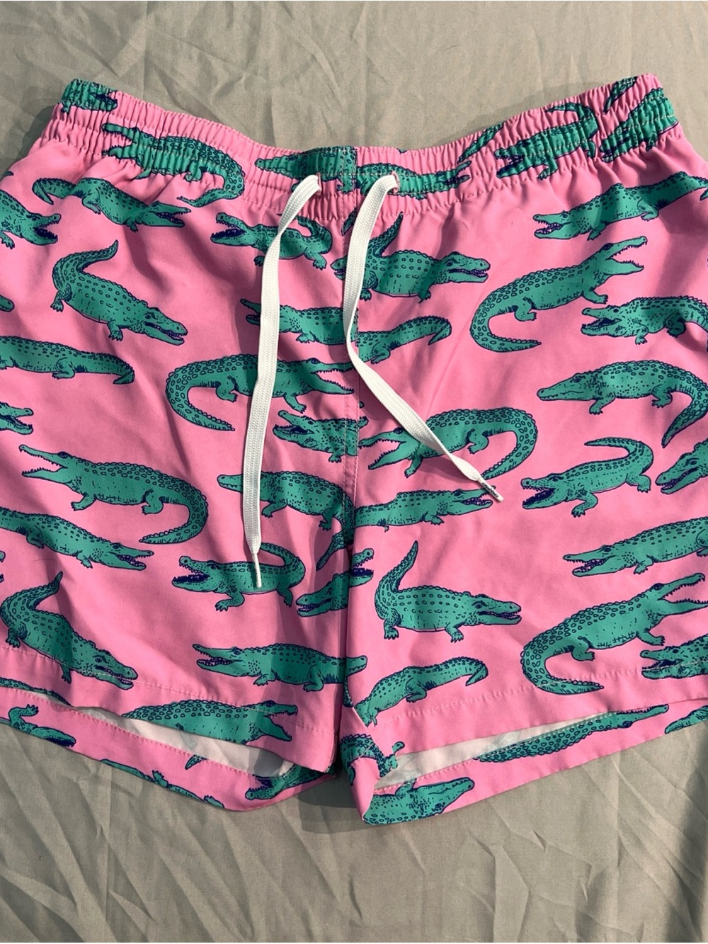 Chubbies The Glades Swim Trunks Shorts Mens Small Pink Alligator Lined